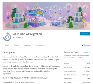 All-in-One WP Migration – WordPress plugin